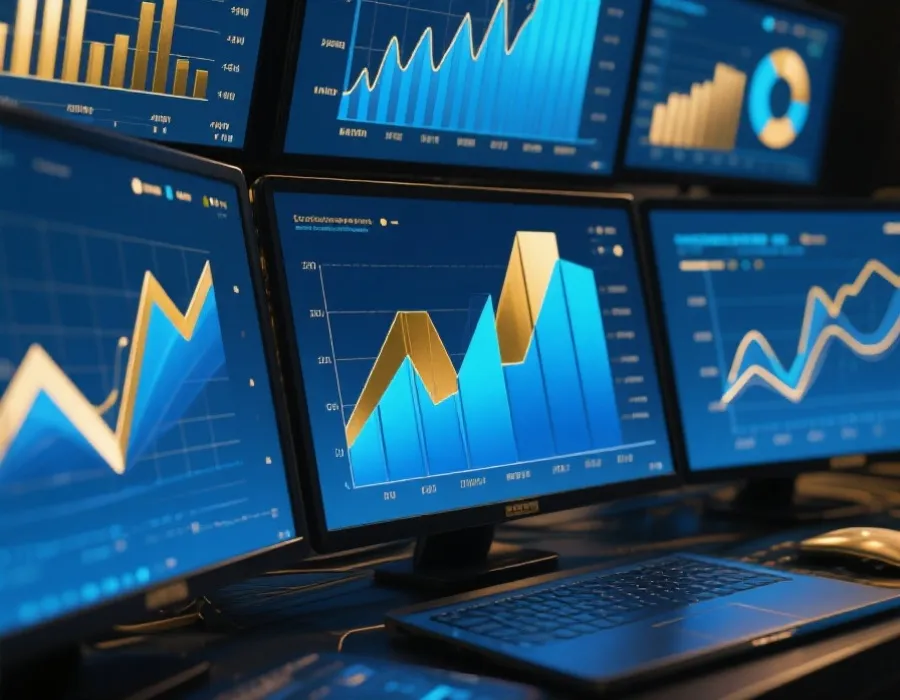 走勢圖與數據分析示意圖